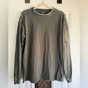 Kühl Men's Long Sleeve Crew Shirt - Olive Green organic cotton